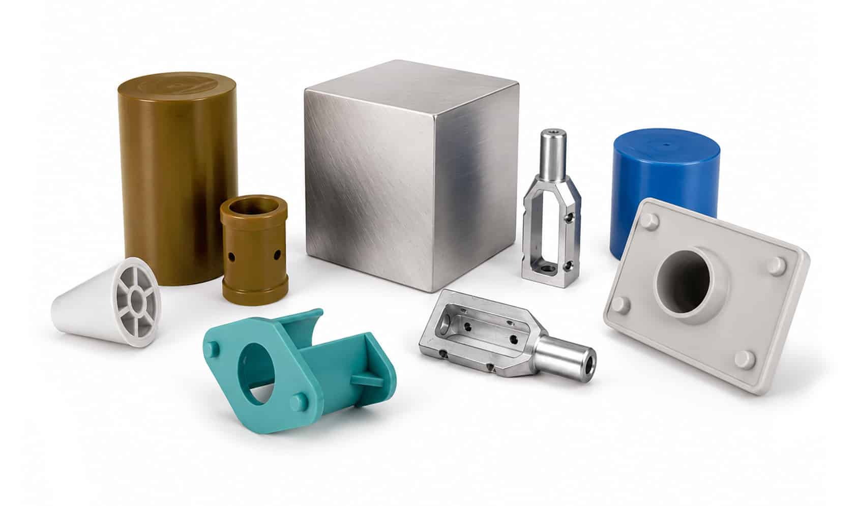 variety of plastic and metal parts